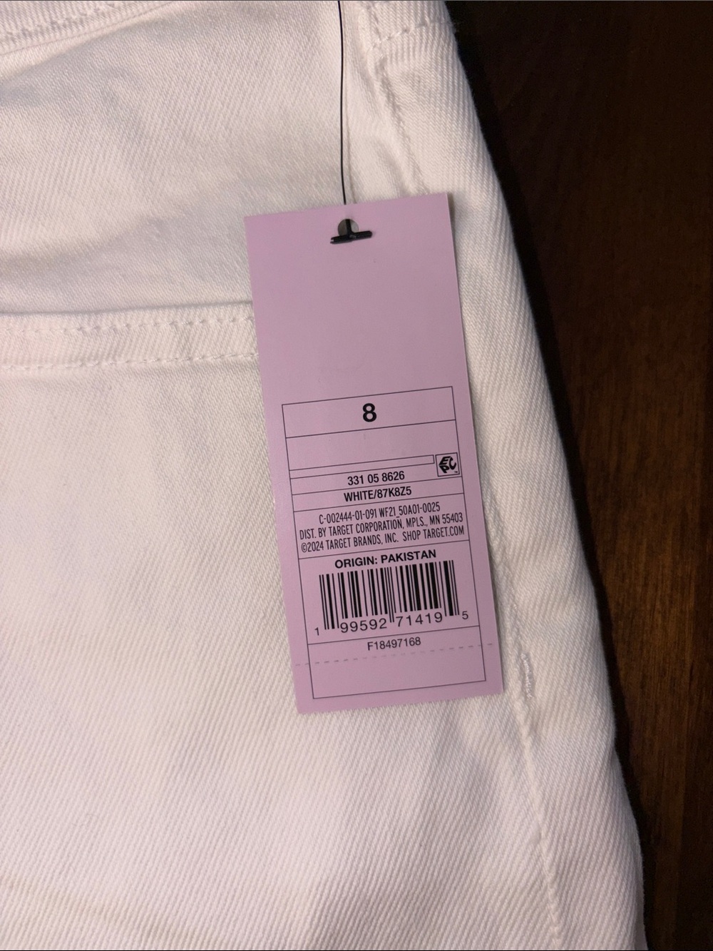 Wild Fable White Women's Low Stretch Denim Mid Rise Shorts NWT Size 8 - Picture 3 of 9